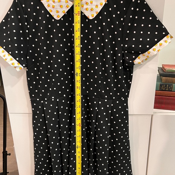 Smak Parlour Polka Dot & Candy Corn Dapper Dress- It has pockets! - Picture 6 of 7